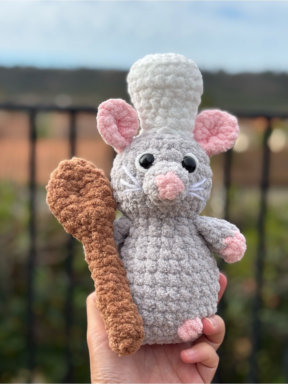 Crochet Pixar Remy Ratatouille plushie